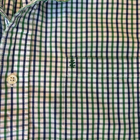 Izod Checkered Plaid Casual 100% Cotton Button Down Shirt Mens Size Large - Picture 3 of 8